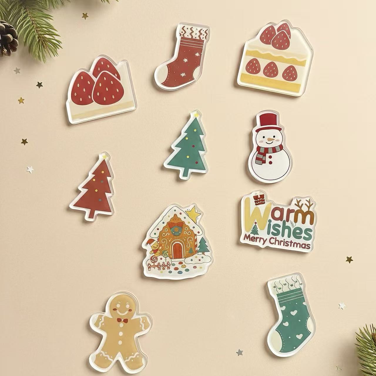 Christmas Refrigerator Magnet – Custom Shape Fridge Magnet, Personalized Die-Cut Holiday Magnet, Cute Christmas Decoration for Kitchen, Perfect Gift & Home Décor - Image 2