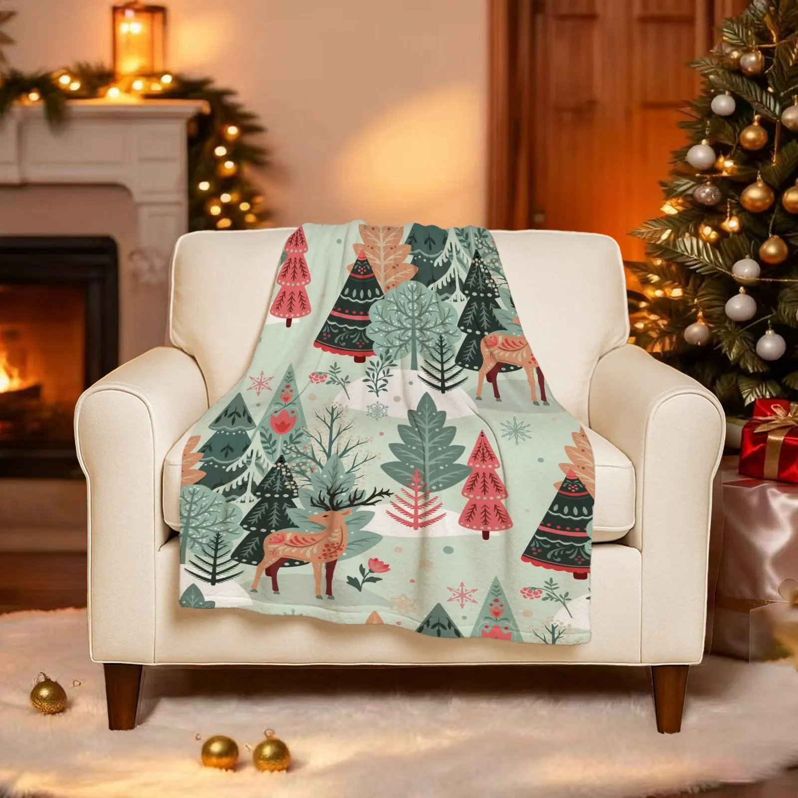 Custom Woven Blanket – Personalized Photo Throw with Fringe Edges, Soft Woven Fabric, Full-Print Picture Blanket for Sofa, Bed, Travel, Gifts, Home Décor