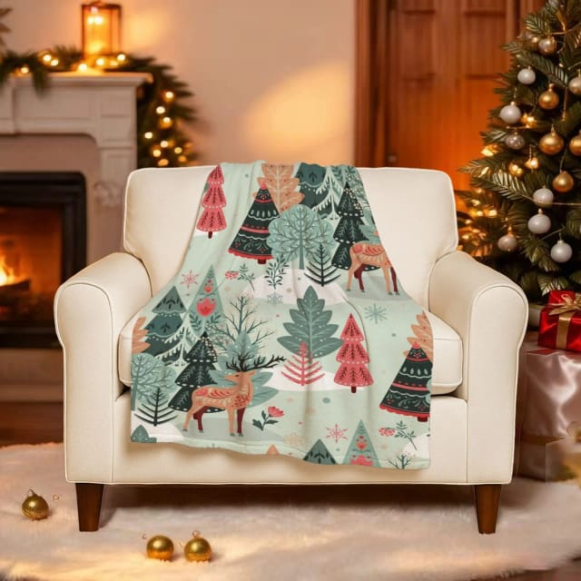 Custom Woven Blanket – Personalized Photo Throw with Fringe Edges, Soft Woven Fabric, Full-Print Picture Blanket for Sofa, Bed, Travel, Gifts, Home Décor