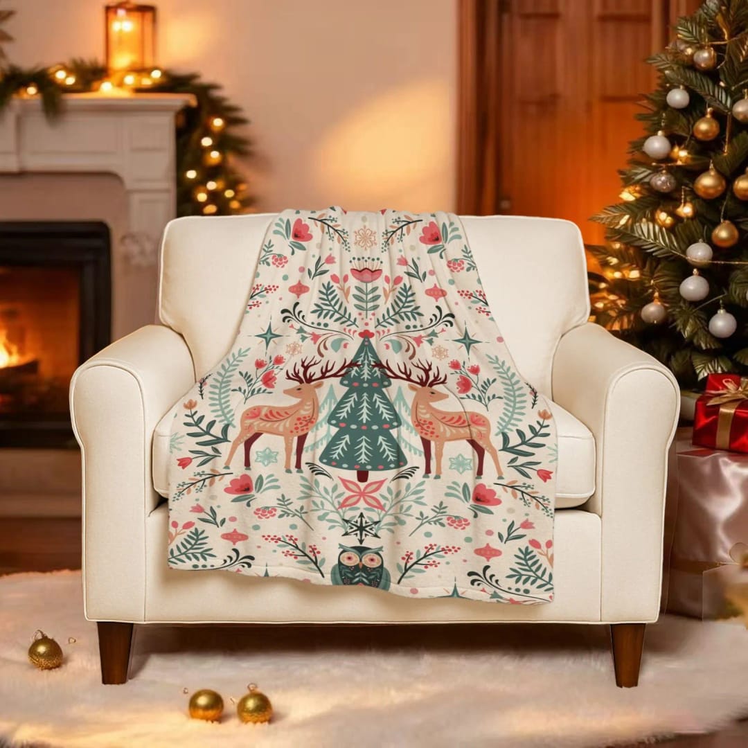 Custom Woven Blanket – Personalized Photo Throw with Fringe Edges, Soft Woven Fabric, Full-Print Picture Blanket for Sofa, Bed, Travel, Gifts, Home Décor - 1