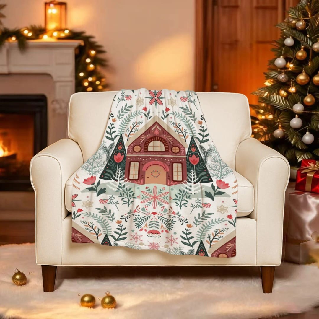 Custom Woven Blanket – Personalized Photo Throw with Fringe Edges, Soft Woven Fabric, Full-Print Picture Blanket for Sofa, Bed, Travel, Gifts, Home Décor - 1