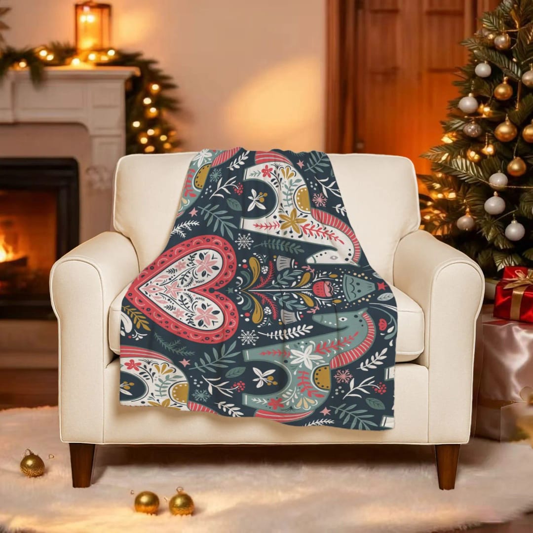 Custom Woven Blanket – Personalized Photo Throw with Fringe Edges, Soft Woven Fabric, Full-Print Picture Blanket for Sofa, Bed, Travel, Gifts, Home Décor - 1