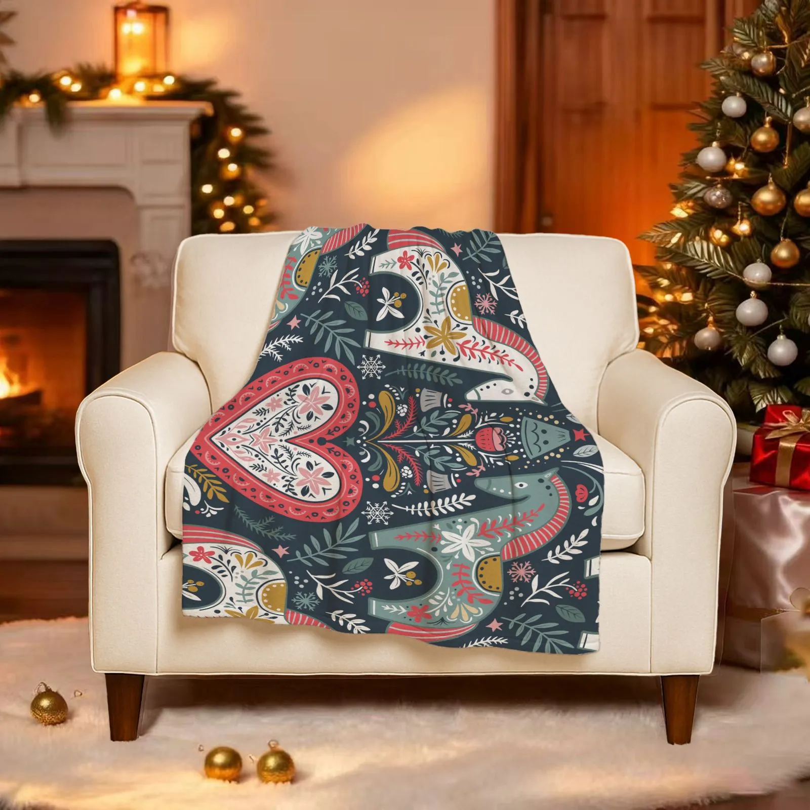 Custom Woven Blanket – Personalized Photo Throw with Fringe Edges, Soft Woven Fabric, Full-Print Picture Blanket for Sofa, Bed, Travel, Gifts, Home Décor