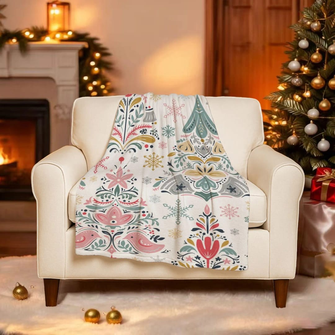 Custom Woven Blanket – Personalized Photo Throw with Fringe Edges, Soft Woven Fabric, Full-Print Picture Blanket for Sofa, Bed, Travel, Gifts, Home Décor - 1