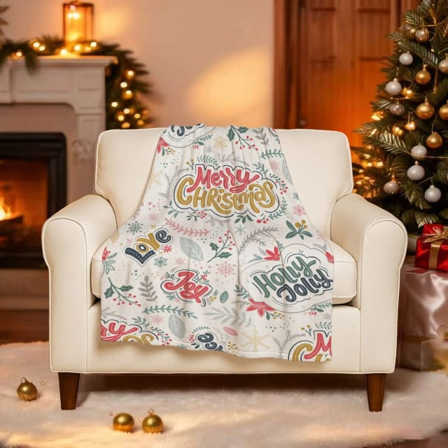 Custom Woven Blanket – Personalized Photo Throw with Fringe Edges, Soft Woven Fabric, Full-Print Picture Blanket for Sofa, Bed, Travel, Gifts, Home Décor