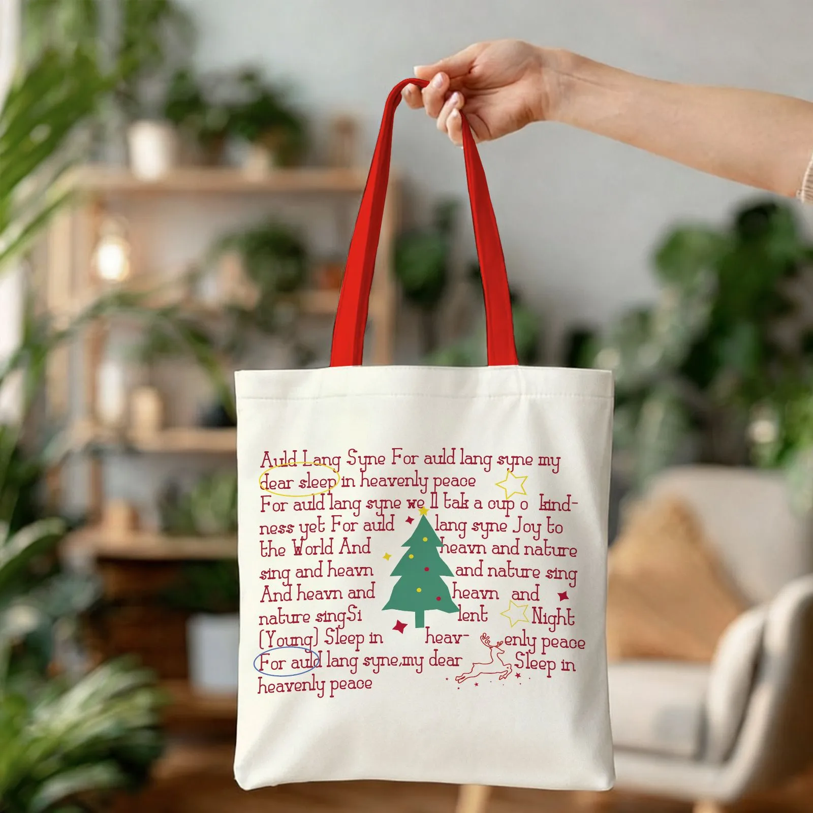 Personalized Canvas Tote Bag – Custom Printed Eco Reusable Bag for Shopping, Books, Work, Everyday Use