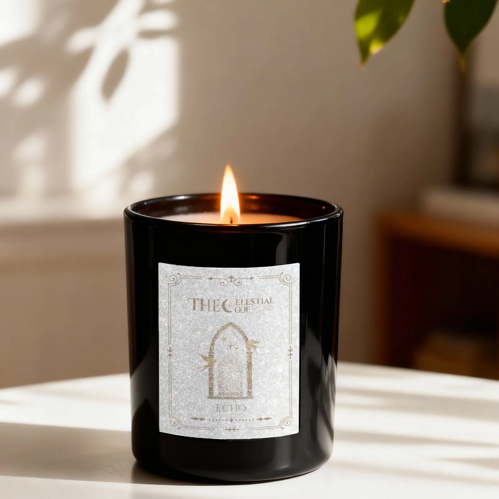 Personalized Hidden-Message Candle / Custom Sticker Candle (2pcs Set)