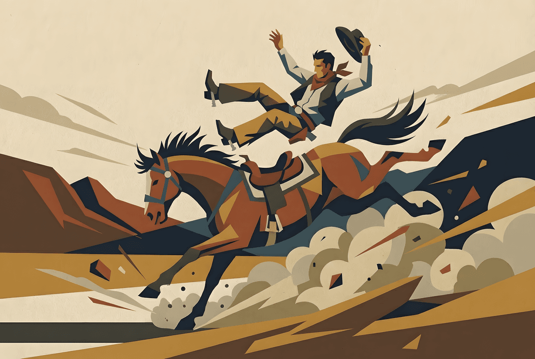 Cowboy who fell off horse