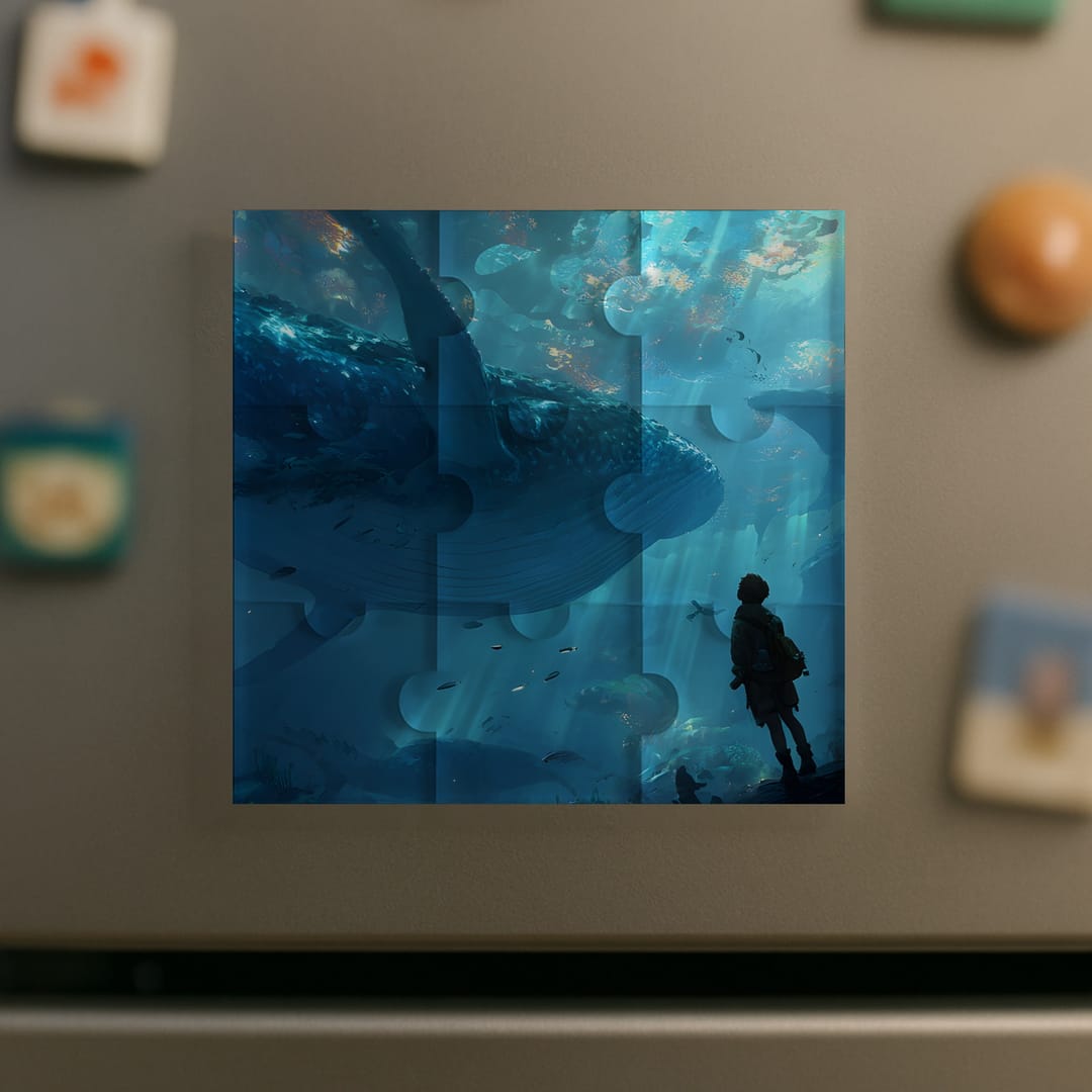 Custom Puzzle Fridge Magnet – Personalized Photo Refrigerator Magnet, Jigsaw-Style Design, Durable Print, Perfect for Home Décor & Gifts - 1