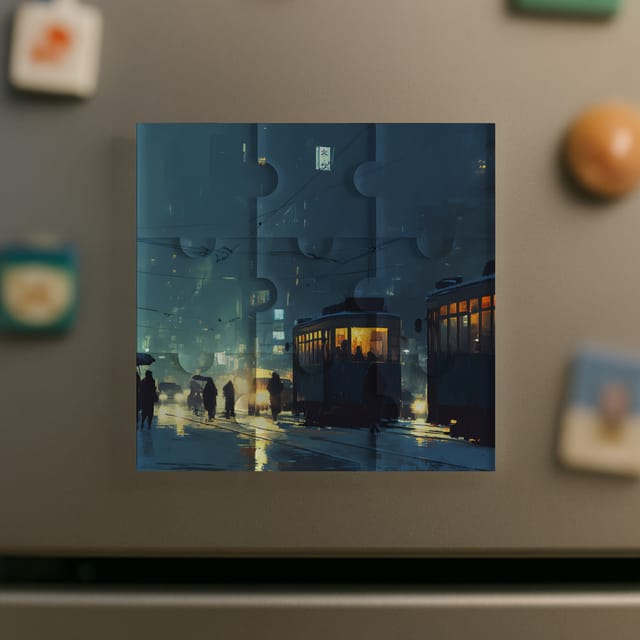 Custom Puzzle Fridge Magnet – Personalized Photo Refrigerator Magnet, Jigsaw-Style Design, Durable Print, Perfect for Home Décor & Gifts