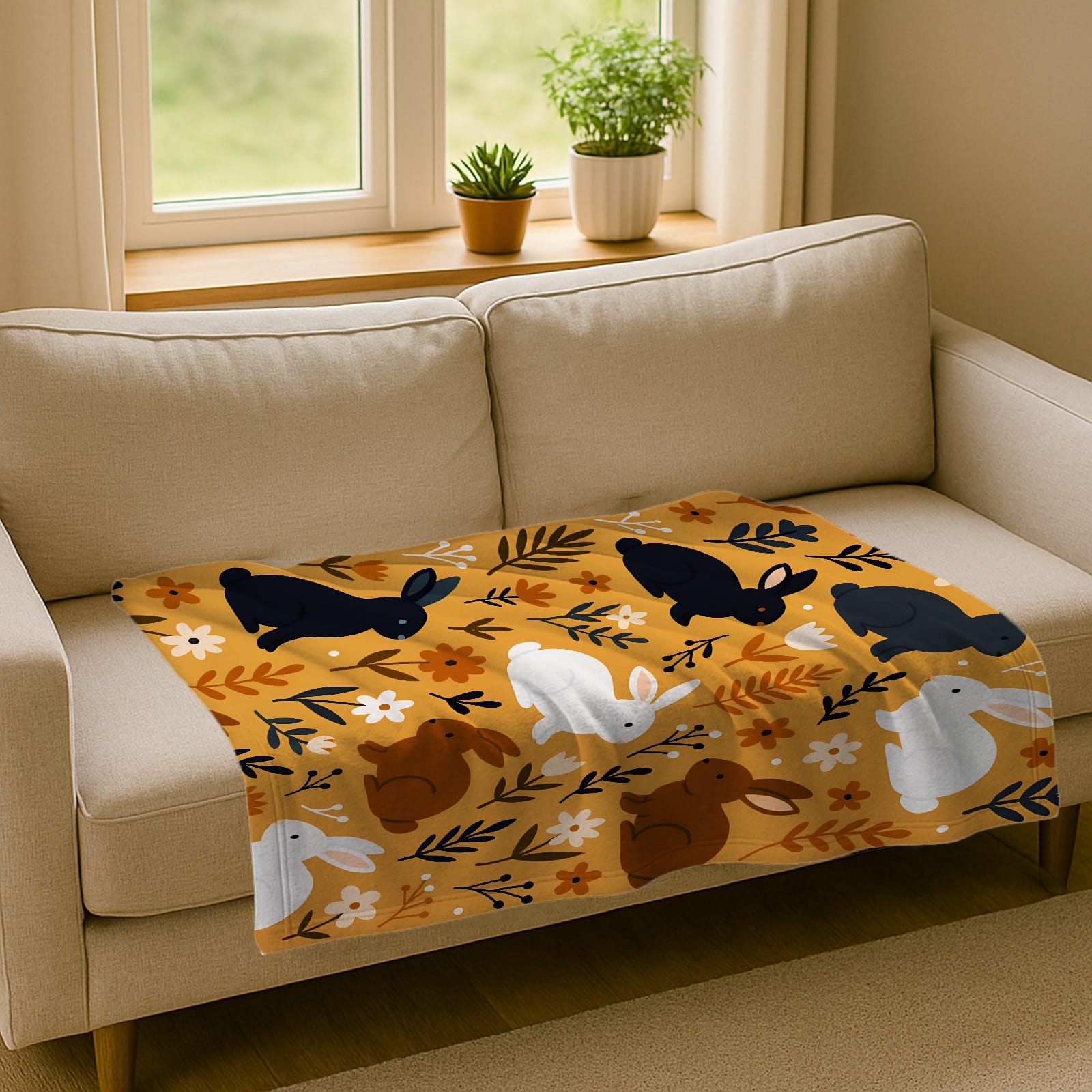 Custom Woven Blanket – Personalized Photo Throw with Fringe Edges, Soft Woven Fabric, Full-Print Picture Blanket for Sofa, Bed, Travel, Gifts, Home Décor