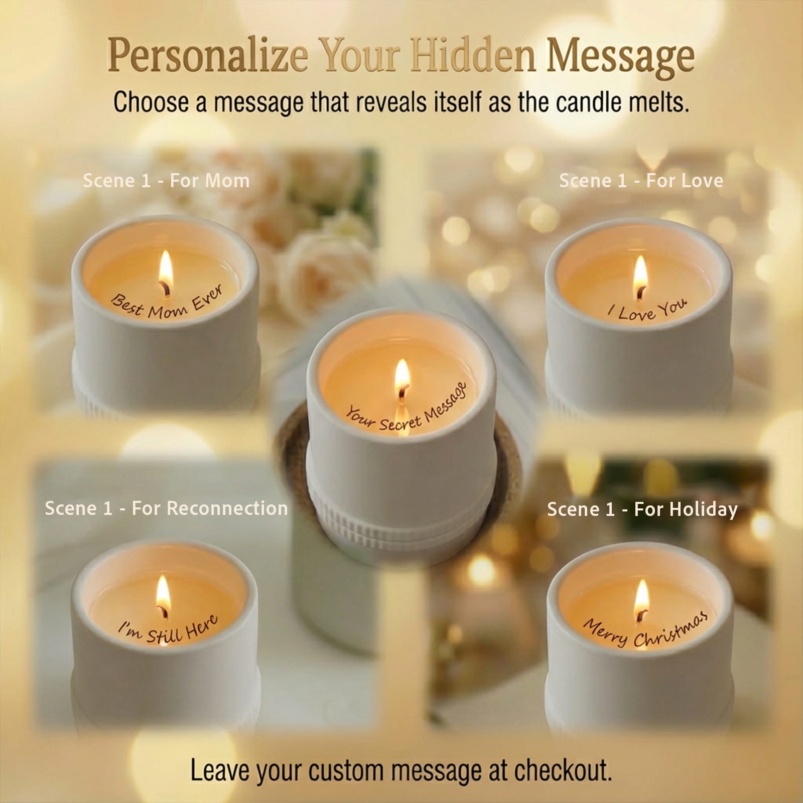Personalized Hidden-Message Plaster Scented Candle — Custom Secret Text Candle Gift - Image 3