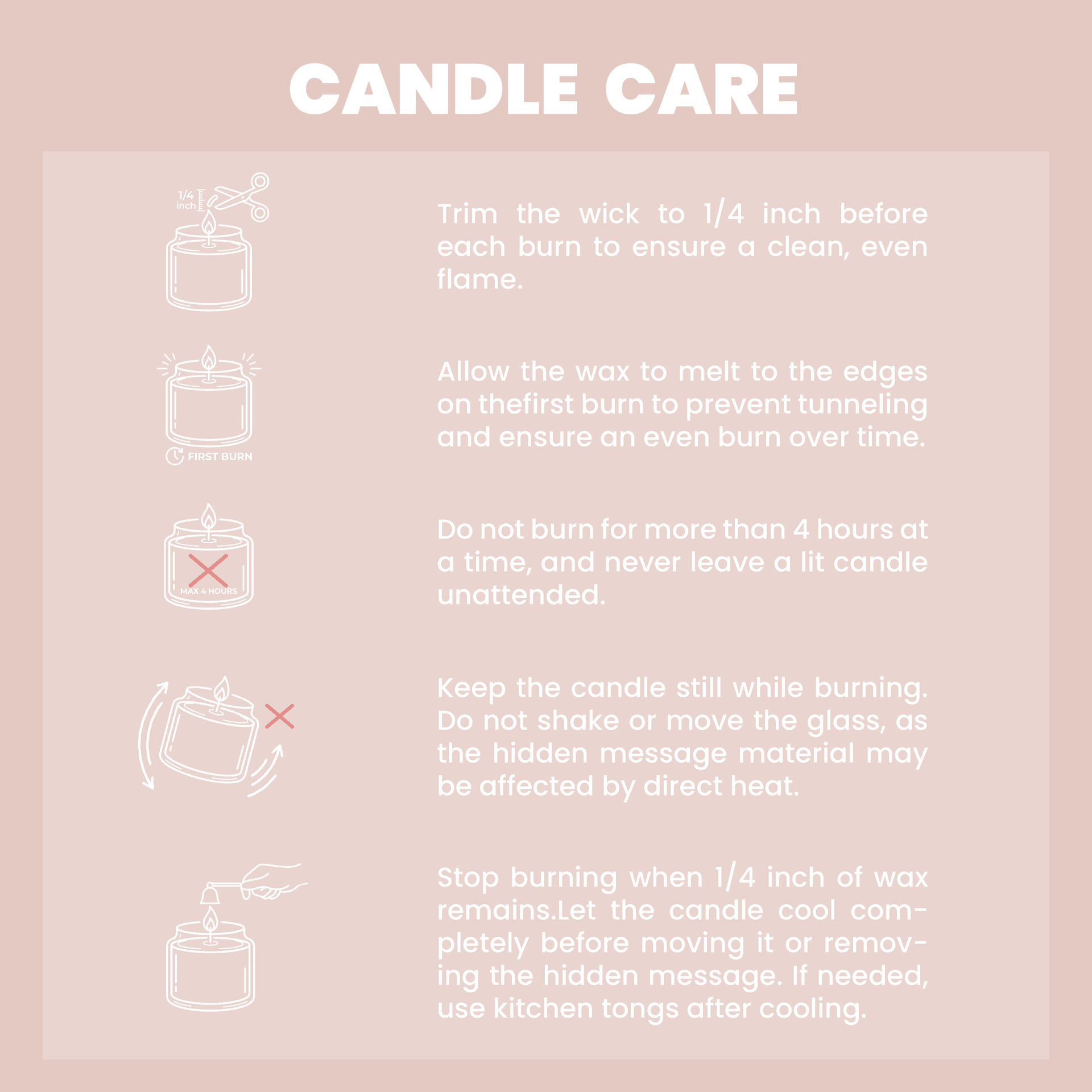 Personalized Frosted Glass Candle / Hidden-Message Candle - Image 3