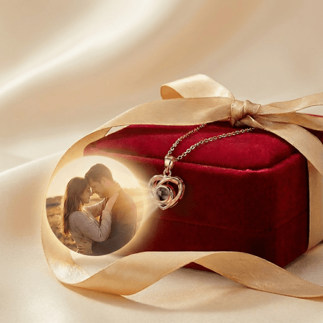 Personalized Photo Projection Necklace — 925 Silver / Rose Gold