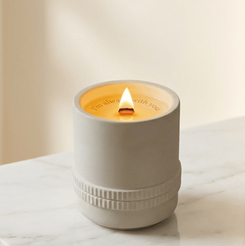 Personalized Hidden-Message Plaster Scented Candle — Custom Secret Text Candle Gift - 1