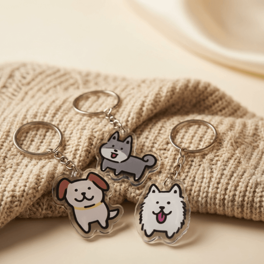 Acrylic Keychain Customizable Creative Cartoon & Anime Keychain Decor with DIY Personalized Couple Photo