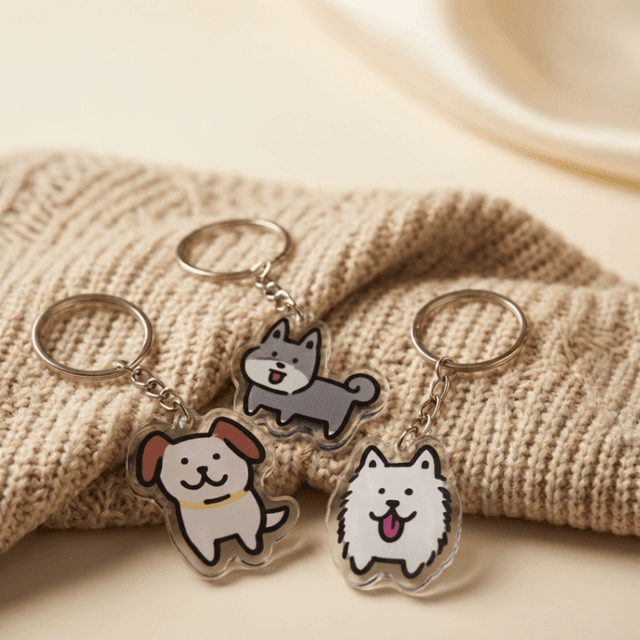 Acrylic Keychain Customizable Creative Cartoon & Anime Keychain Decor with DIY Personalized Couple Photo