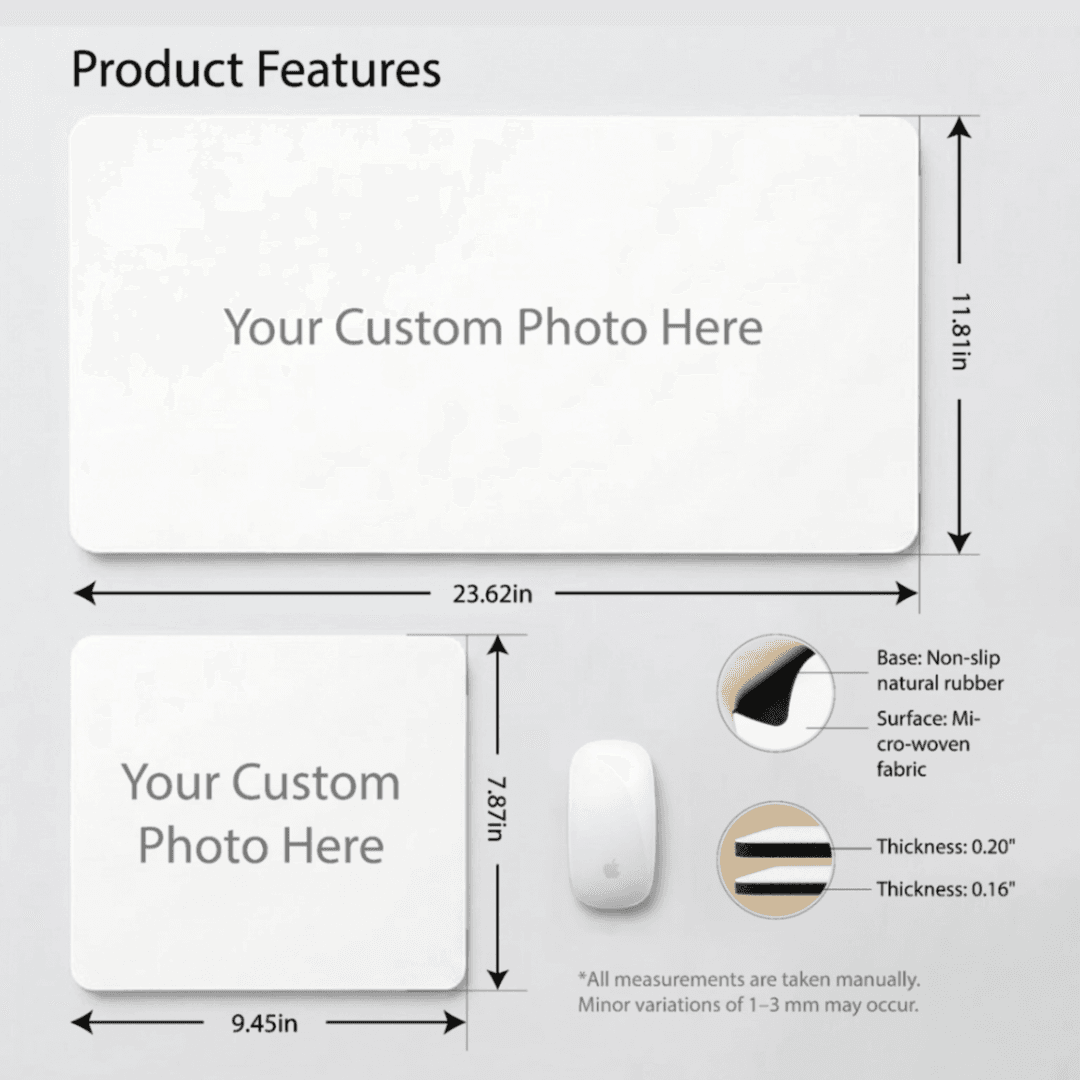 Custom Mouse Pad – Personalized Photo Mousepad with Your Image/Text, Non-Slip Rubber Base, Smooth Surface, Perfect for Office, Home & Gaming - 2