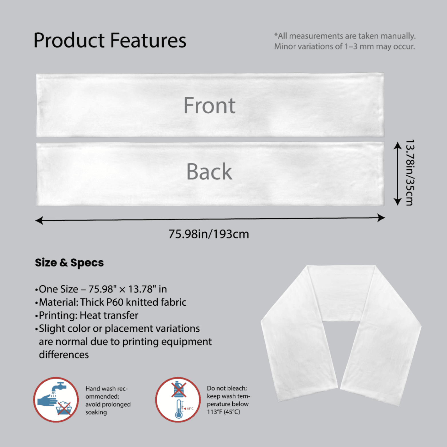 Custom Knitting Scarf – Soft, Warm & Stylish | Personalized Winter Gift - Image 2