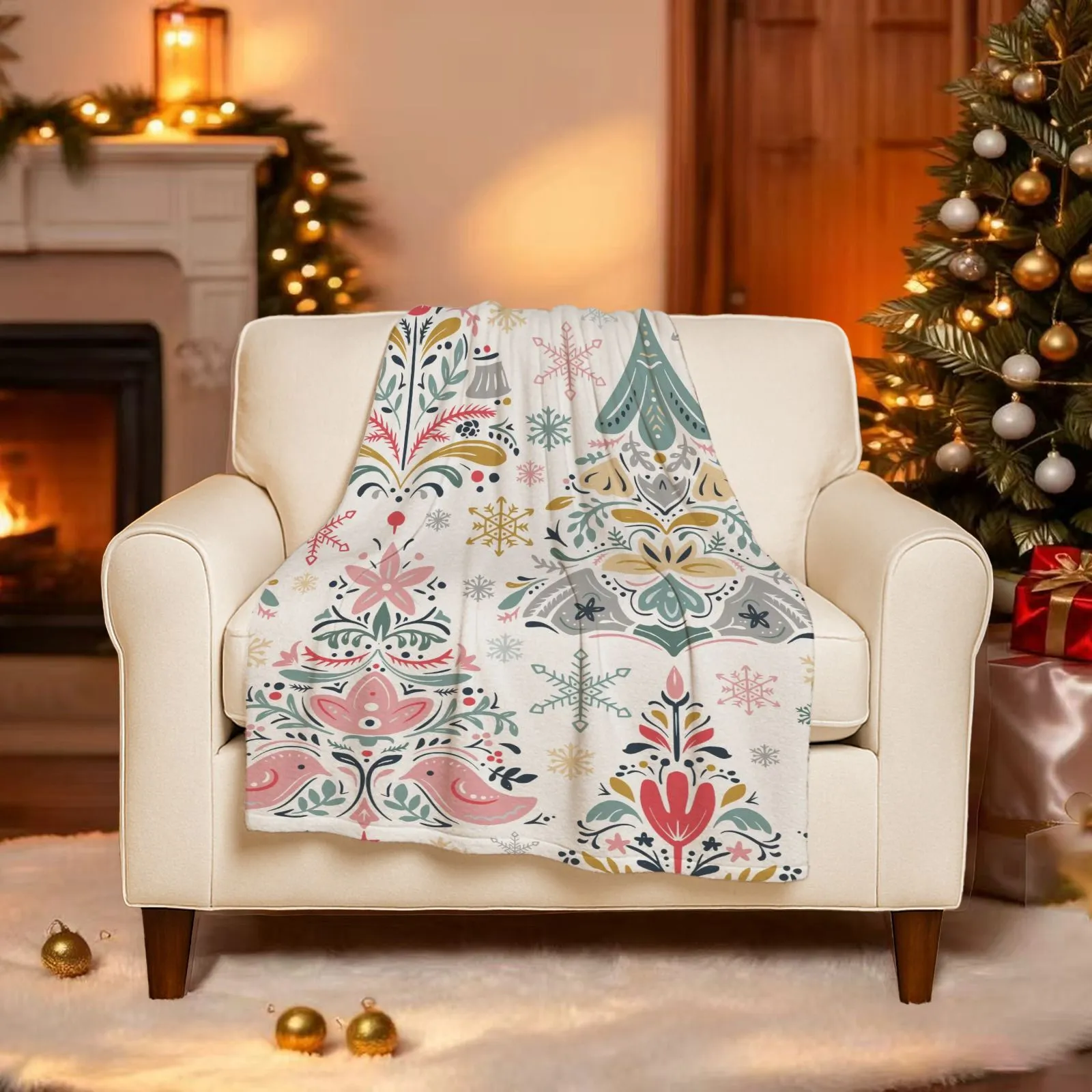 Custom Woven Blanket – Personalized Photo Throw with Fringe Edges, Soft Woven Fabric, Full-Print Picture Blanket for Sofa, Bed, Travel, Gifts, Home Décor