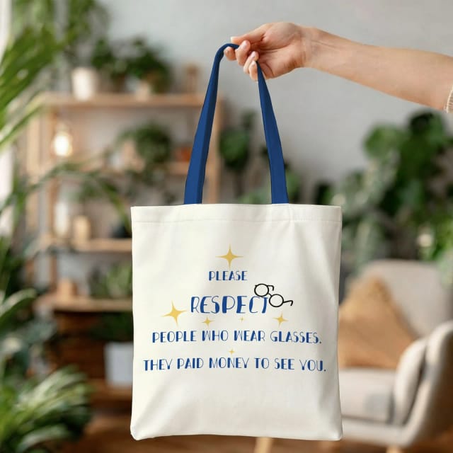 Personalized Canvas Tote Bag – Custom Printed Eco Reusable Bag for Shopping, Books, Work, Everyday Use