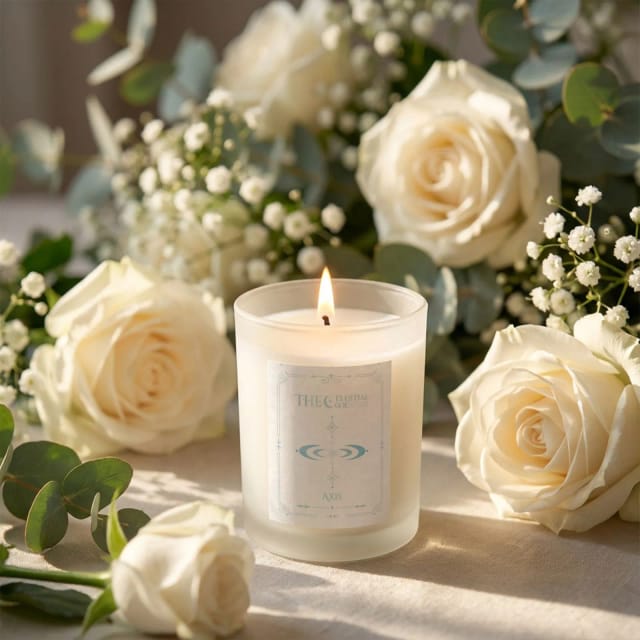 Personalized Frosted Glass Candle / Hidden-Message Candle