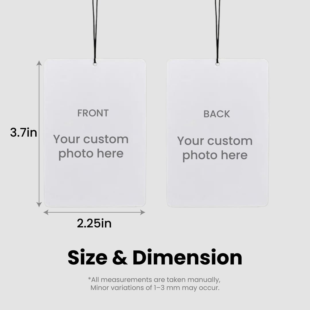 Personalized Air Freshener – Long-lasting Car & Room Scent | Full-Color Printing | 20+ Fragrance Options - 2