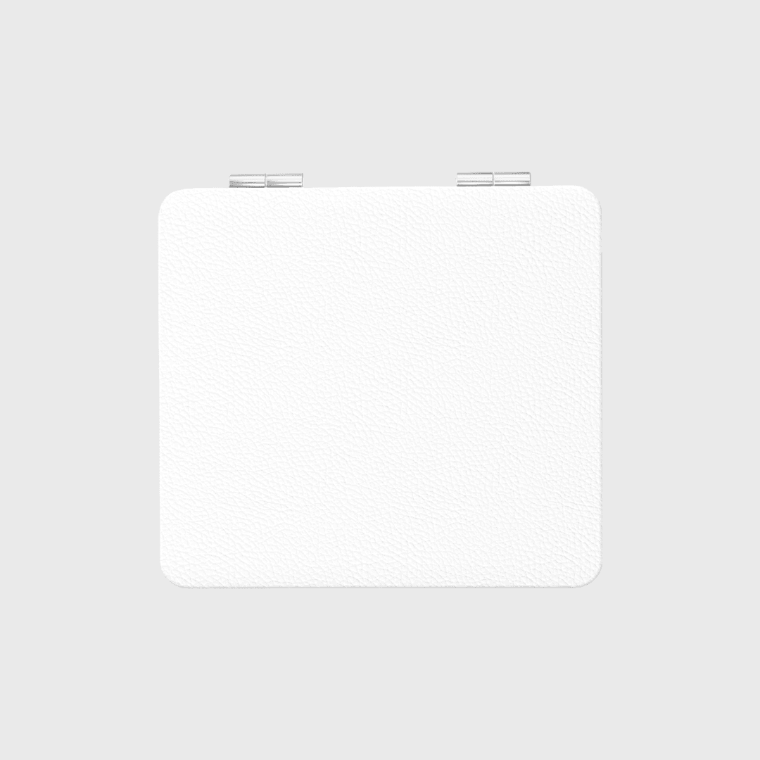 Custom Portable Pocket Makeup Mirror – Personalized PU Compact Mirror (Round/Heart/Square) - 3