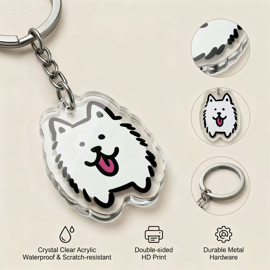 Acrylic Keychain Customizable Creative Cartoon & Anime Keychain Decor with DIY Personalized Couple Photo - Image 4