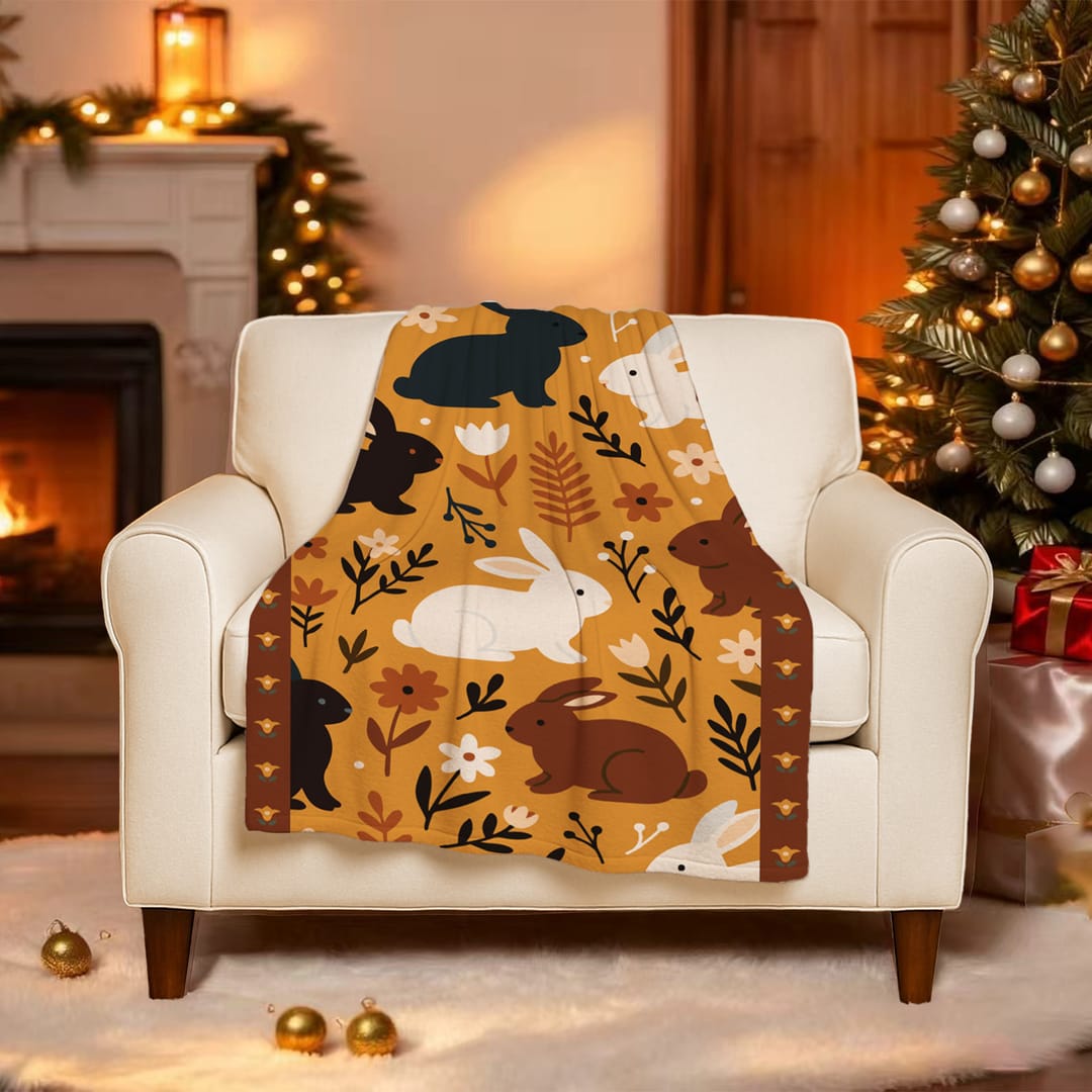 Custom Woven Blanket – Personalized Photo Throw with Fringe Edges, Soft Woven Fabric, Full-Print Picture Blanket for Sofa, Bed, Travel, Gifts, Home Décor - 1