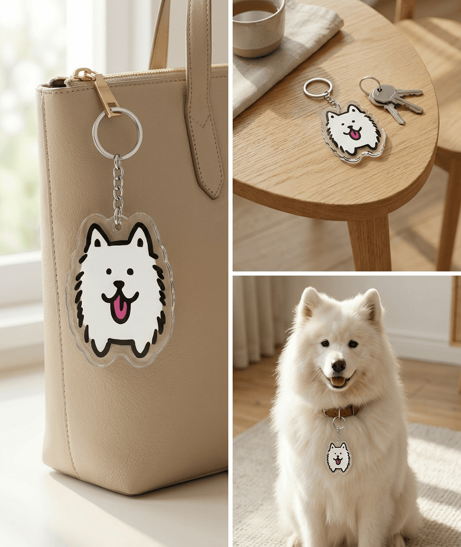 Acrylic Keychain Customizable Creative Cartoon & Anime Keychain Decor with DIY Personalized Couple Photo - Image 2